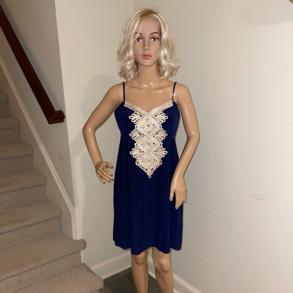 Navy and Gold Lilly Pulitzer Dress